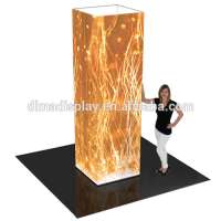 EZ Tube Four Sided Aluminum Square Trade Show Fabric Tower Display